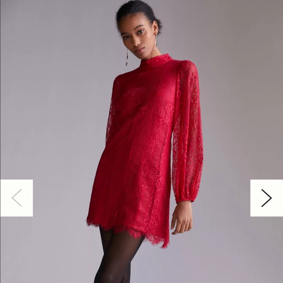 NWT size 2 Anthropologie Maeve Open-Back Lace Mini Dress - Picture 4 of 5